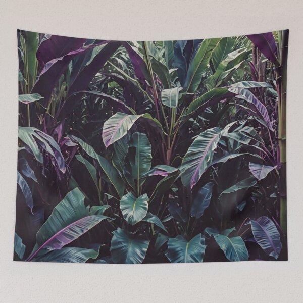 Item preview, Tropical Banana Leaves with Purple shade - Aesthetic Tropical Plants Foliage - Greenery - Fresh Dense Plants - Vegetation designed and sold by MyArt23.