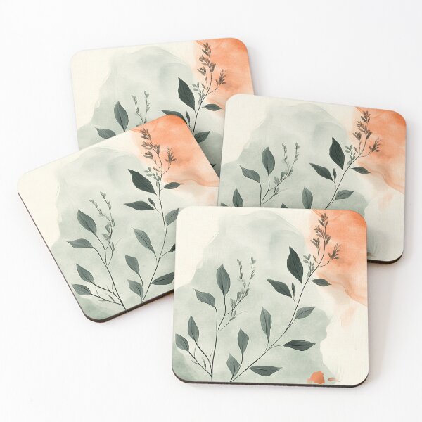 Item preview, Minimalist Botanical Watercolor Art – Elegant Greenery with Earthy Tones designed and sold by GASCE Studio.
