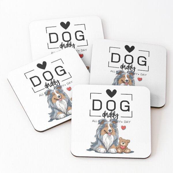 Item preview, Adorable Rough Collie with a Plush Teddy Bear – Cartoon Illustration designed and sold by GoodyPaws.