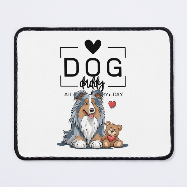 Item preview, Adorable Rough Collie with a Plush Teddy Bear – Cartoon Illustration designed and sold by GoodyPaws.