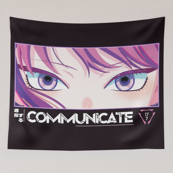 Item preview, Communicate Anime Eyes Japanese Cozy Anime Style designed and sold by Otakurypto.