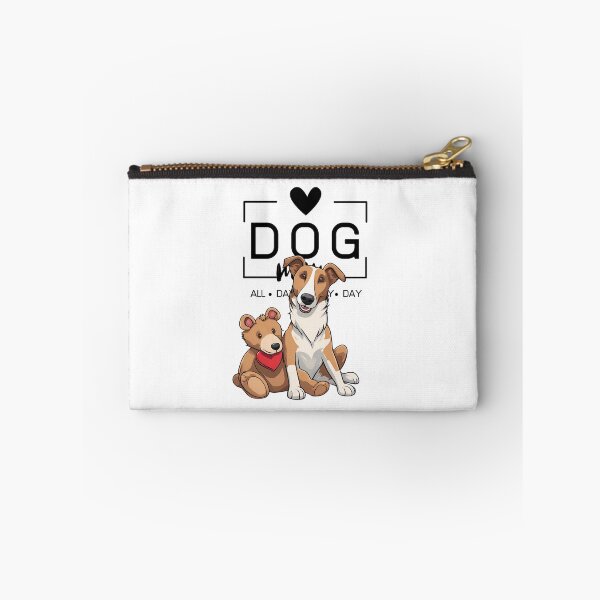Item preview, Adorable Smooth Collie with a Plush Teddy Bear – Cartoon Illustration designed and sold by GoodyPaws.