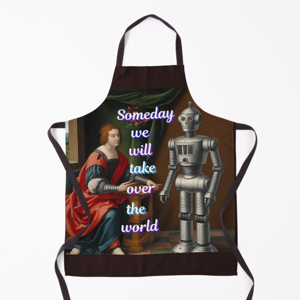 Item preview, robots take over rhe world, "someday we will take over the world". designed and sold by The Far Far North.
