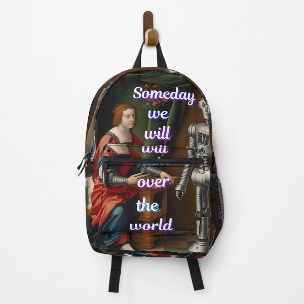 Item preview, robots take over rhe world, "someday we will take over the world". designed and sold by The Far Far North.