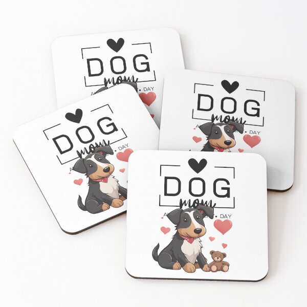 Item preview, Adorable Smooth Collie with a Plush Teddy Bear – Cartoon Illustration designed and sold by GoodyPaws.
