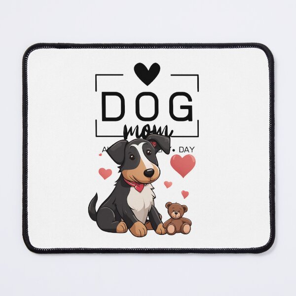 Item preview, Adorable Smooth Collie with a Plush Teddy Bear – Cartoon Illustration designed and sold by GoodyPaws.