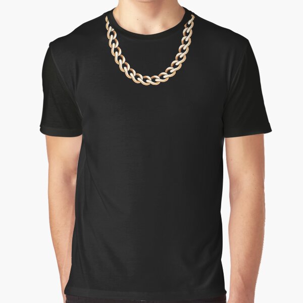 トップス semantic design necklace design tee T-shirt Design Chain, Graphic Wearable Chain