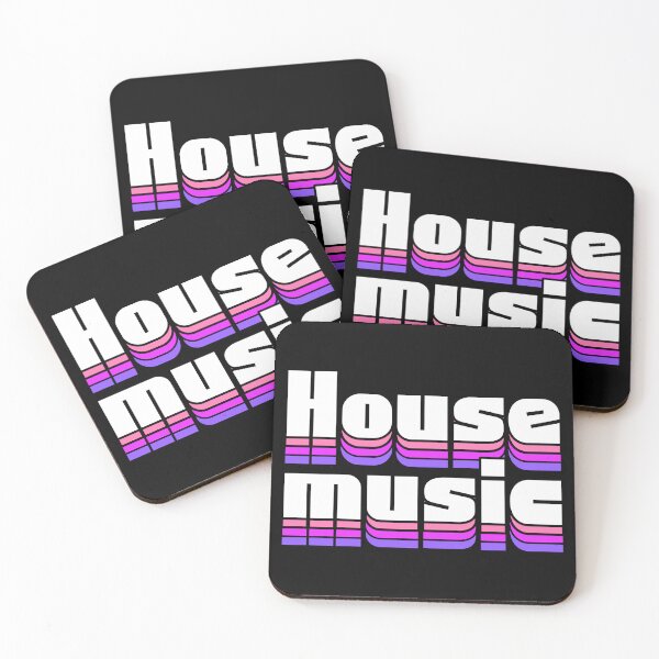 Item preview, HOUSE MUSIC  - Staged Gradient Vibes (white/pink)  designed and sold by Discothreadz.