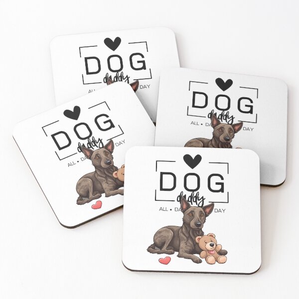 Item preview,  Adorable Dutch Shepherd with a Plush Teddy Bear – Cartoon Illustration designed and sold by GoodyPaws.