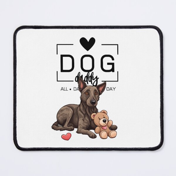 Item preview, Adorable Dutch Shepherd with a Plush Teddy Bear – Cartoon Illustration designed and sold by GoodyPaws.