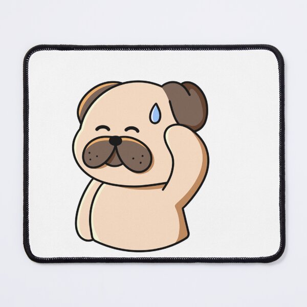 Item preview, Shy Pug – Cute and Awkward Moment designed and sold by yogiskencing.