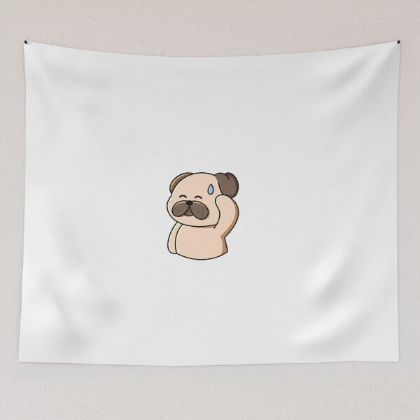 Item preview, Shy Pug – Cute and Awkward Moment designed and sold by yogiskencing.