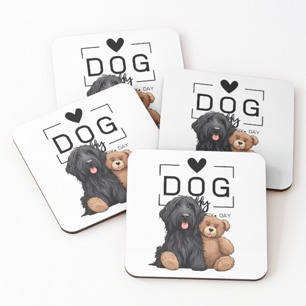 Item preview, Adorable Bergamasco Shepherd with a Plush Teddy Bear – Cartoon Illustration designed and sold by GoodyPaws.