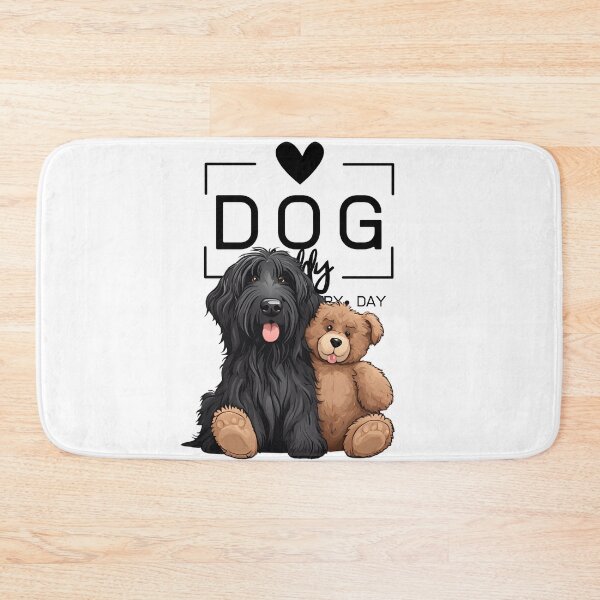 Item preview, Adorable Bergamasco Shepherd with a Plush Teddy Bear – Cartoon Illustration designed and sold by GoodyPaws.
