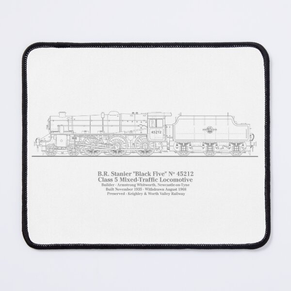 Item preview, BR/LMS Stanier Black 5 No 45212- Line Drawing designed and sold by Steve H Clark.