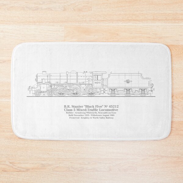Item preview, BR/LMS Stanier Black 5 No 45212- Line Drawing designed and sold by Steve H Clark.