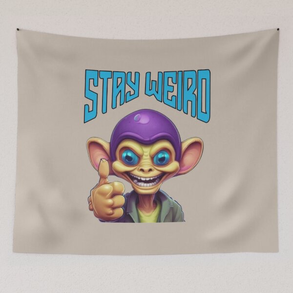Item preview, Stay Weird Alien - Cool Cartoon Alien designed and sold by LMoonDesigns.