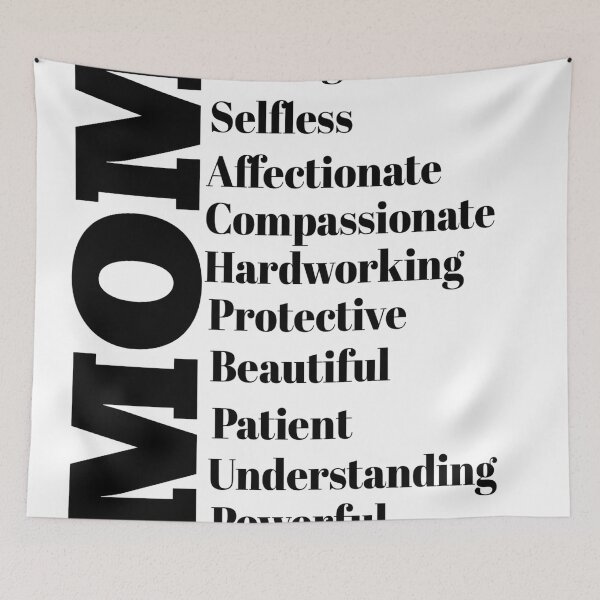Item preview, MOM: A Tribute to Love, Strength & Compassion | Heartfelt Mother's Day Typography Design designed and sold by InsightA.