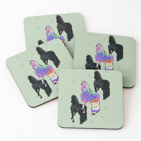 Item preview, Horses with Pink Flowers designed and sold by Sandra  Aguirre.