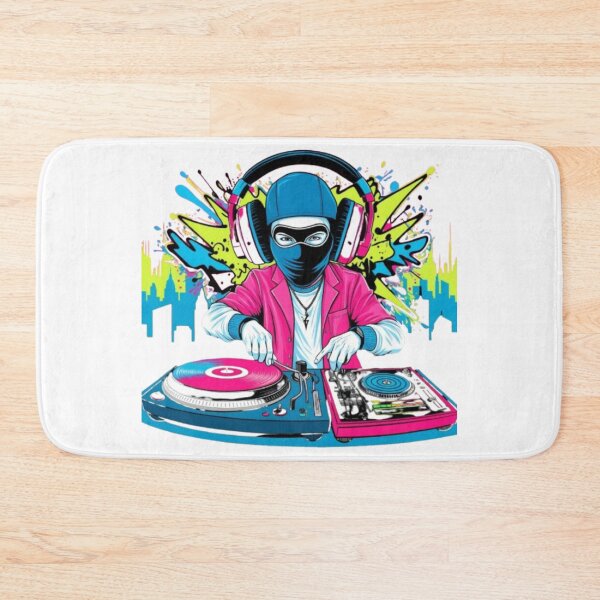 Item preview, The Masked DJ: Urban Beats and Neon Vibes designed and sold by artistmagicshop.