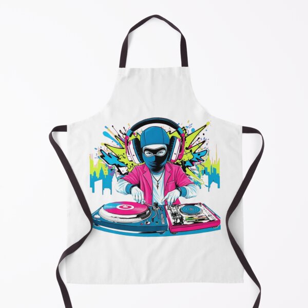 Item preview, The Masked DJ: Urban Beats and Neon Vibes designed and sold by artistmagicshop.