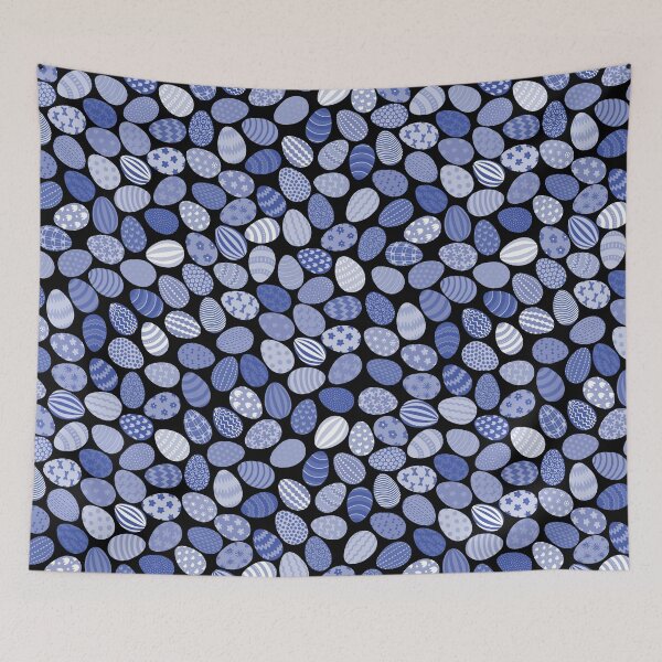 Item preview, Cheerful playful blue Easter eggs designed and sold by colorofmagic.