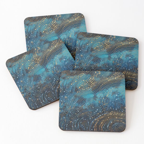 Item preview, Aboriginal Inspired Dot Art - Water Golden Ripples designed and sold by GrinGalore.