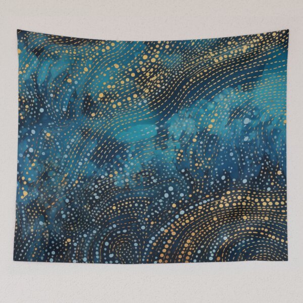 Item preview, Aboriginal Inspired Dot Art - Water Golden Ripples designed and sold by GrinGalore.