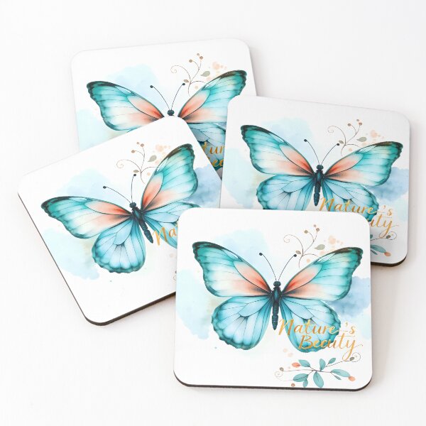 Item preview, Blue & Pink Butterfly - Nature-Inspired Design designed and sold by Shirtastically.