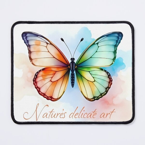 Item preview, Vibrant Butterfly Watercolor Motif designed and sold by Shirtastically.