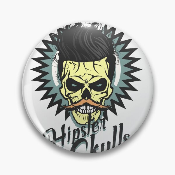 Item preview, skull hipster skull crane mustache logo hairstyle mustached designed and sold by Achille3777.