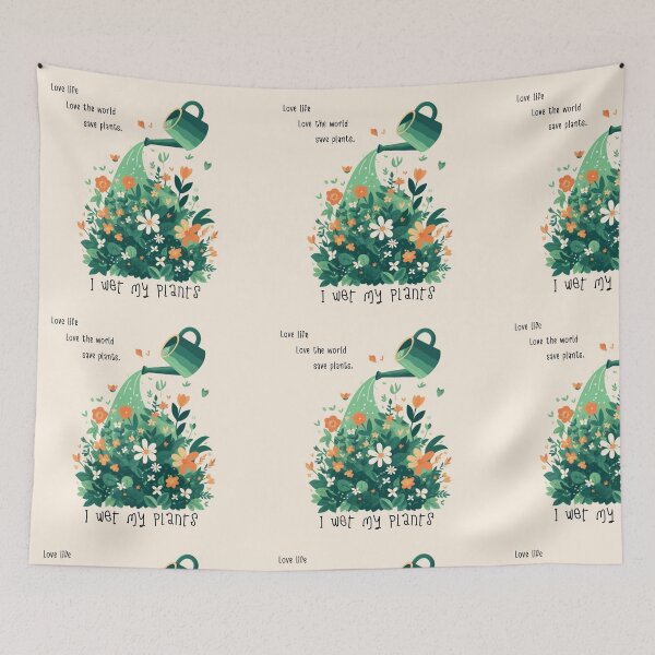 Item preview, Love life love the world save plants ,I Wet Wet My Plants – Unique Gardening Tee, gardening mom, pot heading  designed and sold by Gallery-yuuna .