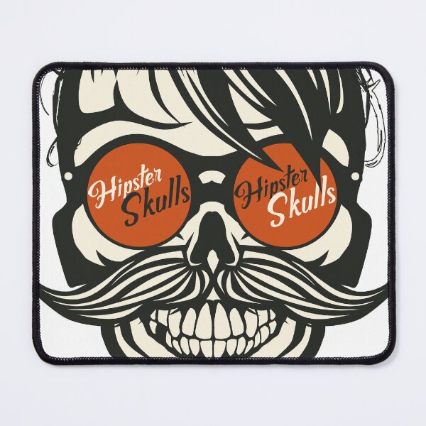 Item preview, hipster skull head mustache round sunglasses logo designed and sold by Achille3777.