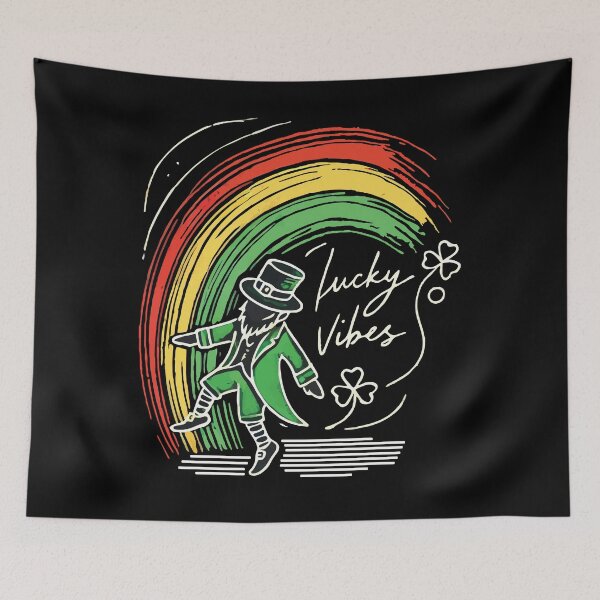Item preview, St. Patrick's Day Lucky Vibes Rainbow designed and sold by LuminOrb.