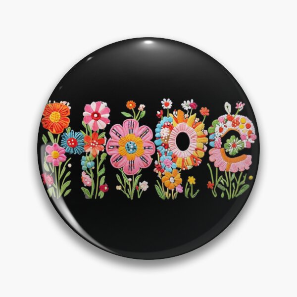 Item preview, Vibrant Floral Embroidery Of The Word Hope designed and sold by Aise06.