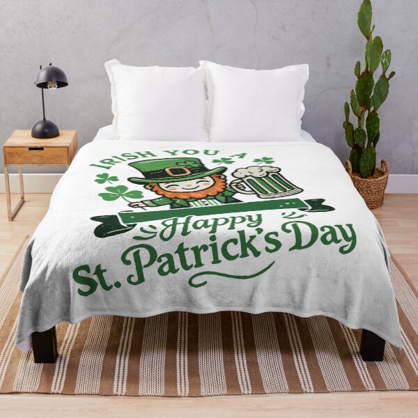 Item preview, St. Patrick's Day Funny Leprechaun With Beer Mug designed and sold by LuminOrb.