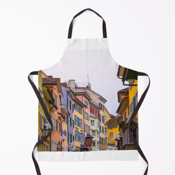 Item preview, City Street with Colorful House in Zurich designed and sold by Mats Silvan.