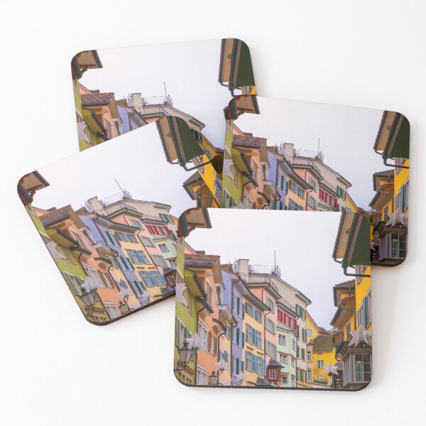 Item preview, City Street with Colorful House in Zurich designed and sold by Mats Silvan.