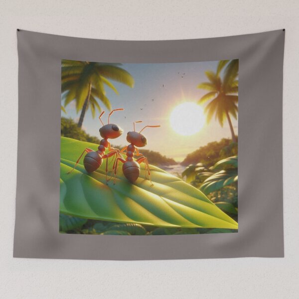 Item preview, Two Ant Pals Enjoying the View - Tropical Sunset Design  designed and sold by choder61.