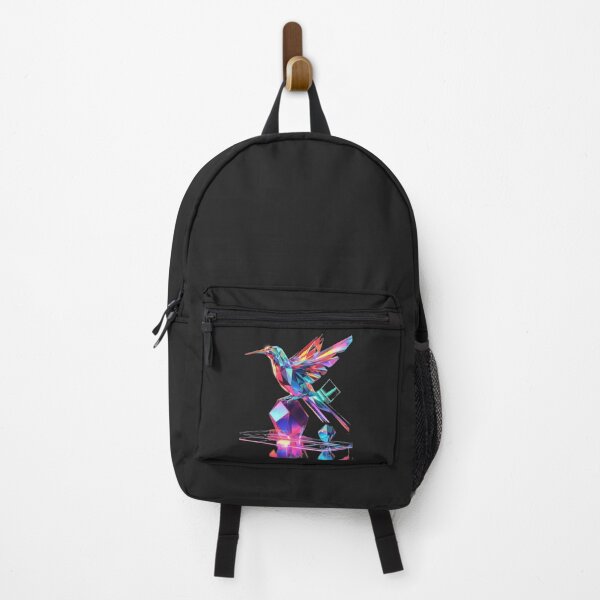 Item preview, Crystal Hummingbird - Neon Fantasy, Futuristic Sticker. designed and sold by Zentuary.