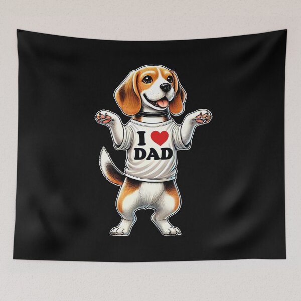 Item preview, Beagle Dad I Love Dad Beagle Lover designed and sold by Kimberley King Art  King Art.