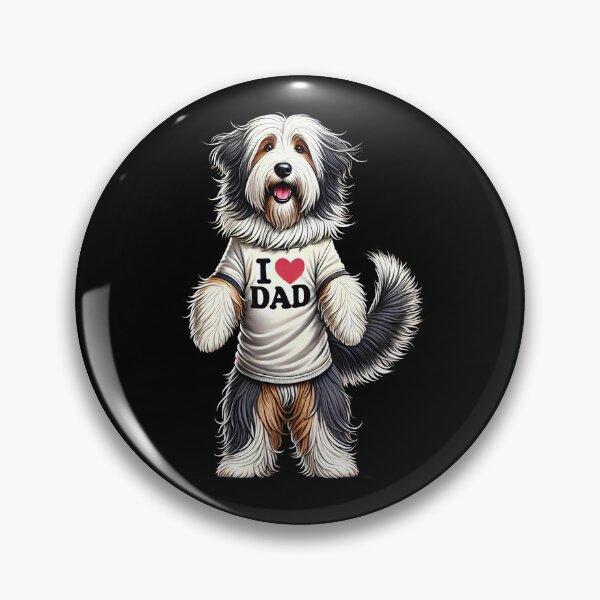 Item preview, Bearded Collie Dad I Love Dad Bearded Collie Lover designed and sold by Kimberley King Art  King Art.