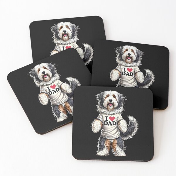 Item preview, Bearded Collie Dad I Love Dad Bearded Collie Lover designed and sold by Kimberley King Art  King Art.