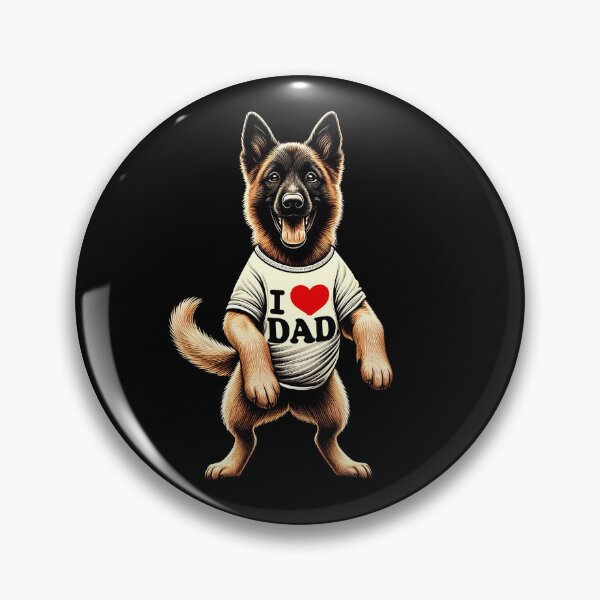 Artikelvorschau, Belgischer Malinois-Vater. Ich liebe Papa, Liebhaber des belgischen Malinois entworfen und verkauft von Kimberley King Art King Art.