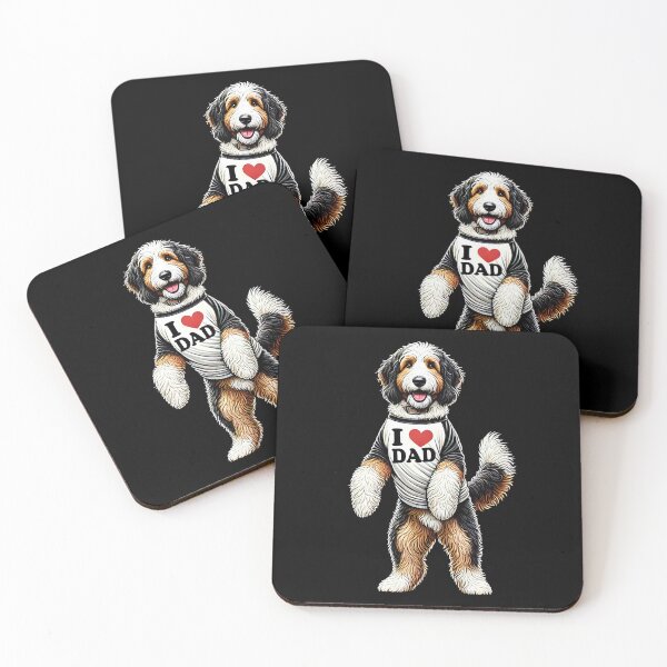 Item preview, Bernedoodle Dad I Love Dad Bernedoodle Lover designed and sold by Kimberley King Art  King Art.