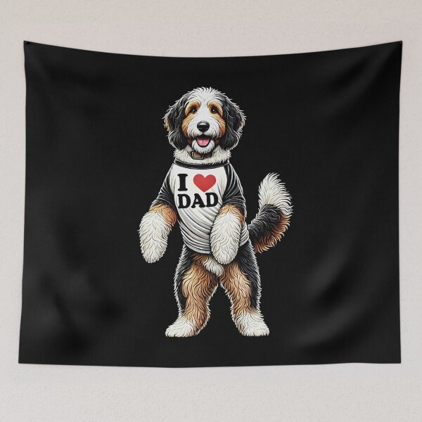 Item preview, Bernedoodle Dad I Love Dad Bernedoodle Lover designed and sold by Kimberley King Art  King Art.