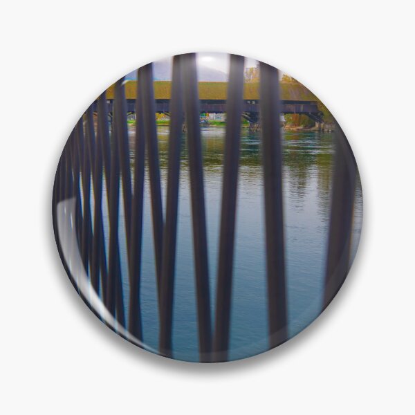 Item preview, Walkway and the Historical Covered Wood Bridge Holzbrücke over River Aare designed and sold by Mats Silvan.