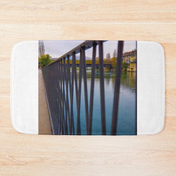 Item preview, Walkway and the Historical Covered Wood Bridge Holzbrücke over River Aare designed and sold by Mats Silvan.