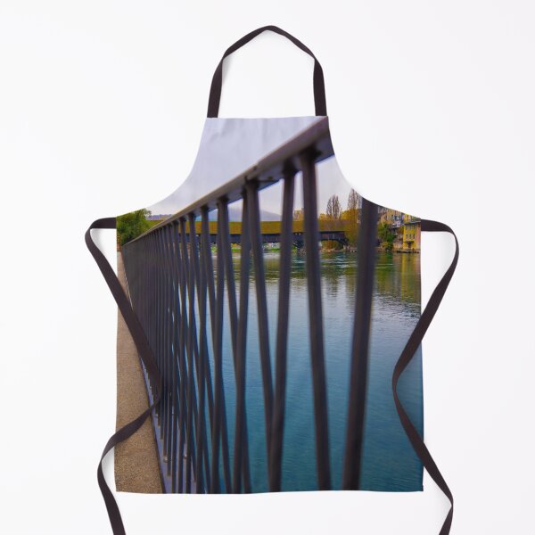 Item preview, Walkway and the Historical Covered Wood Bridge Holzbrücke over River Aare designed and sold by Mats Silvan.