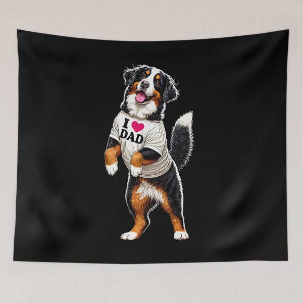 Item preview, Bernese Mountain Dog Dad I Love Dad Bernese Mountain Dog Lover designed and sold by Kimberley King Art  King Art.